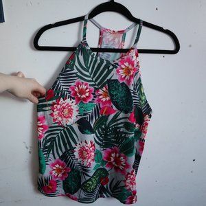 Old Navy Dry Fit Floral Print Racerback Tank